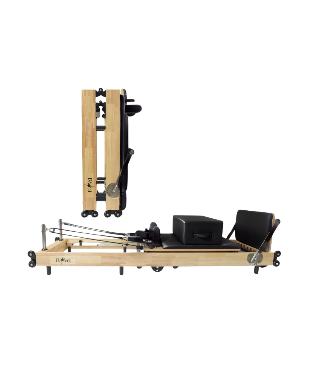 Oak Foldable Reformer in Black – Nova Pilates